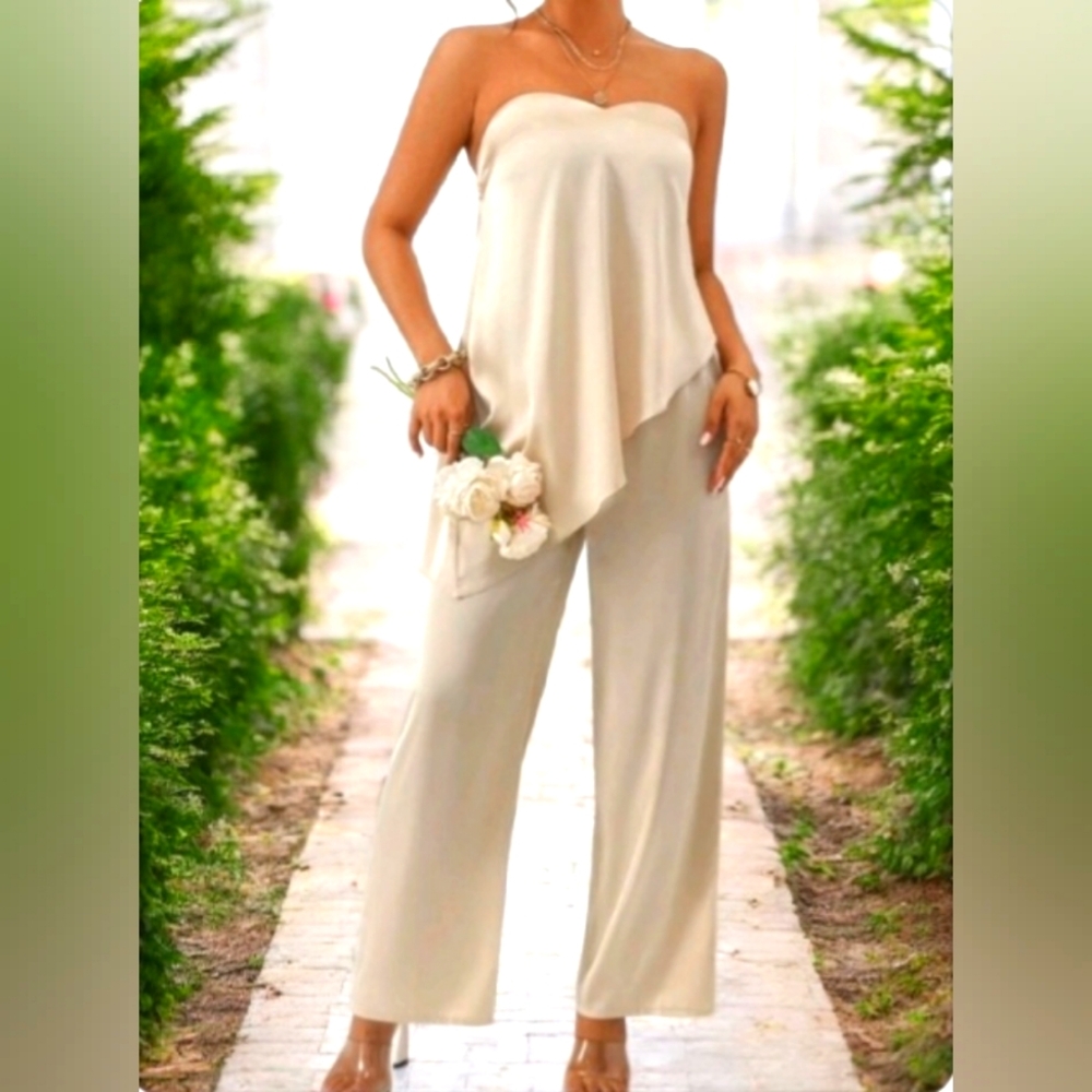 Top and Wide-Leg Pants Set